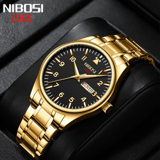 NIBOSI Novo Calendário De Moda Simples De Luxo 2571 Semana Relógio De Quartzo À Prova D