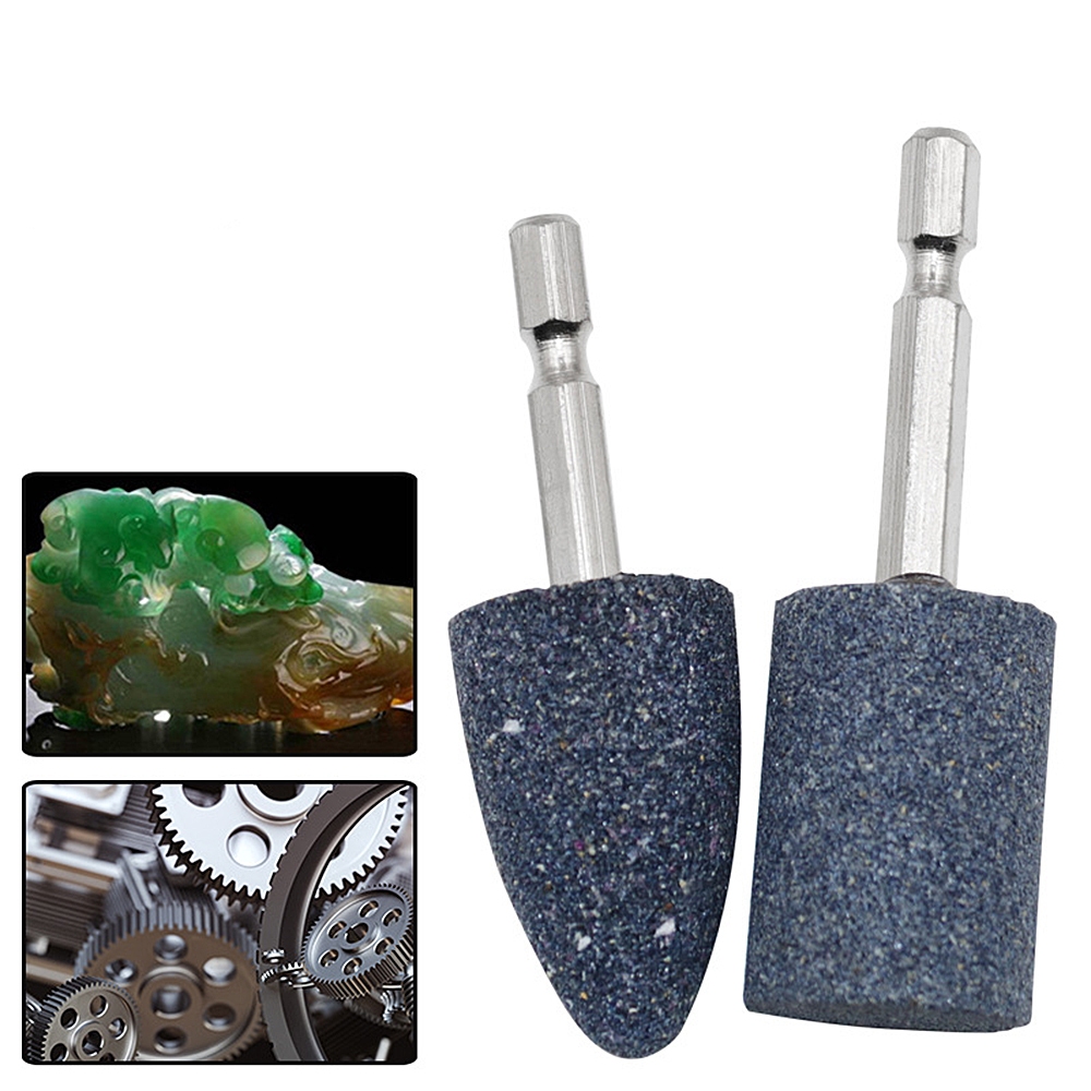 6.35mm haste Hexagonal rebolo cabeça de moagem marrom corindo rebolo elétrico cabeça de moagem cilíndrica cônica elétric