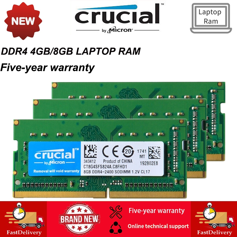 Crucial ddr4 Notebook RAM 4gb 8gb 16gb 3200mhz 2400mhz 2666mhz 2133mhz Memória Para Laptop