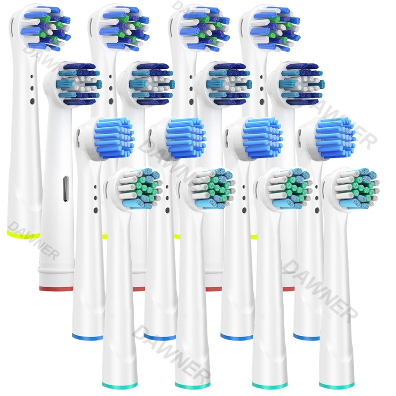 16Pcs Cabeça De Escova De Dentes Elétrica Compatível Com Escovas De Substituição Oral B Para Limpeza De Precisão Floss Cross