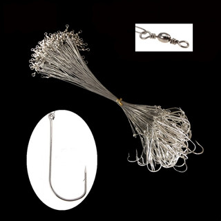 10pcs Linha De Pesca Com Anzóis Giratórios De Aço-Para Captura De Peixes Grandes