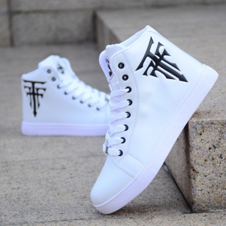 Casual Men Fashion High Top Sneakers Tênis De Moda Masculina Monster Skate Todos Brancos