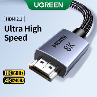 Cabo Trançado De Nylon HDR 3D UGREEN HDMI 2.1 8K60Hz 4K240Hz Compatível Com Laptop/PC/TV/Switch/PS5 Xbox/Displayer