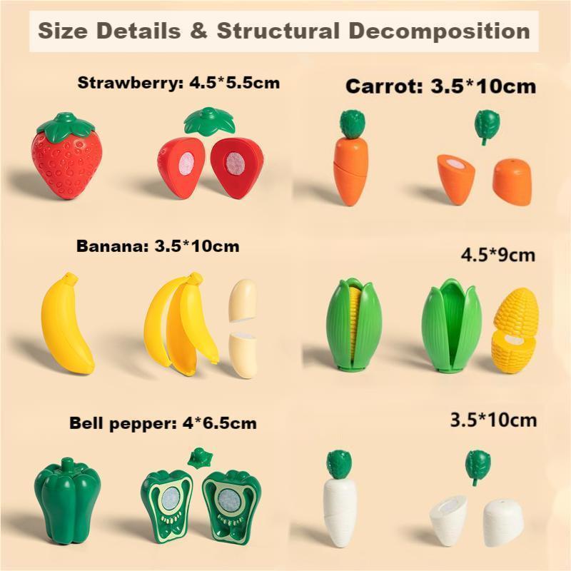 Brinquedos De Cozinha Para Crianças Frutas Vegetais Corte Descascável