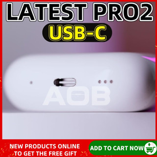 Airpods Pro2 Último chip USB-C airoha Com Deslizamento De volume 100 % Anc Fones De Ouvido Bluetooth Sem Fio Para ios17