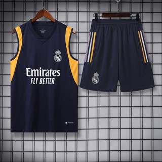 Fato de futebol esportivo Fato de manga curta, Top de bloqueio de cores com calção de bolso, Jersey competição de equipe, Tamanho de impressão personalizado, Boa elasticidade, Sem deformação