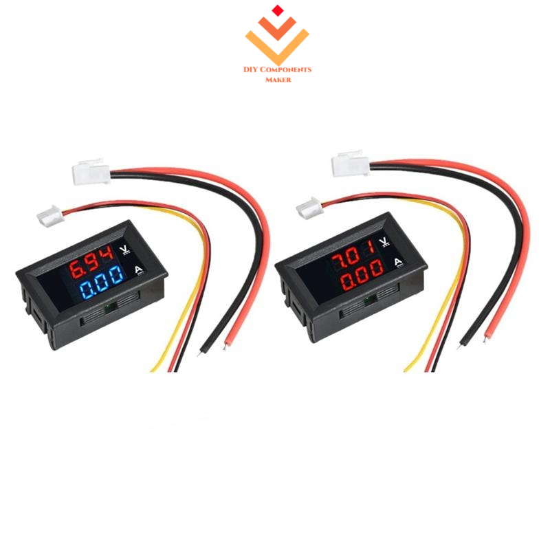 0.56'DC0-100V 10A 50A 100A Dual LED Medidor De Corrente De Tensão Digital Voltímetro Amperímetro Carro Motocycle Volt De