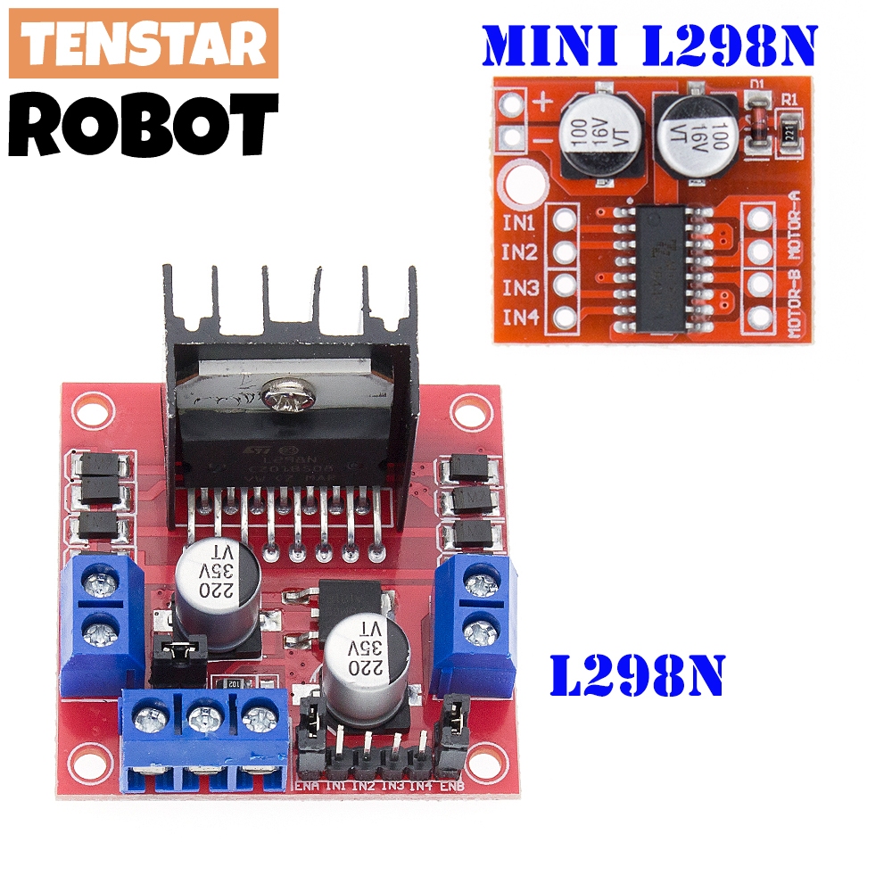 L298N 2A DC Motor Stepper Driver Módulo Controlador De Velocidade Ponte Dupla H Para Arduino Robô Inteligente 2WD em Oferta na Shopee