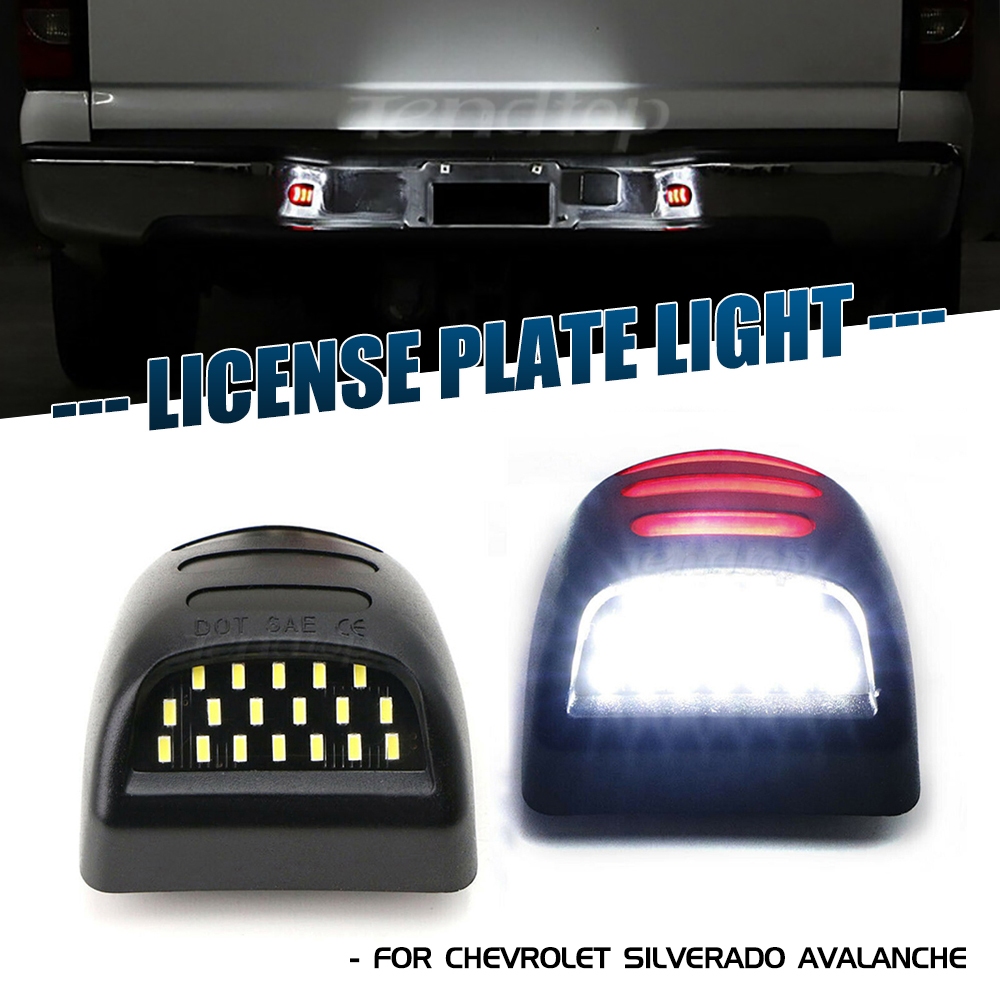 2 Pçs LED Etiqueta Luz Lâmpadas Da Placa De Registro Do Carro Para Cadillac Escalade Silverado 1500 2500 3500 Chevrolet 