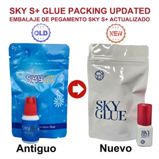 Embalagem Atualizada 5g Sky S + Cola 1s Fast Dry Strong False Eyelash Extension Adhesive Retenção 6-7 Semanas Baixo Cheiro Sem Irritação De Cílios
