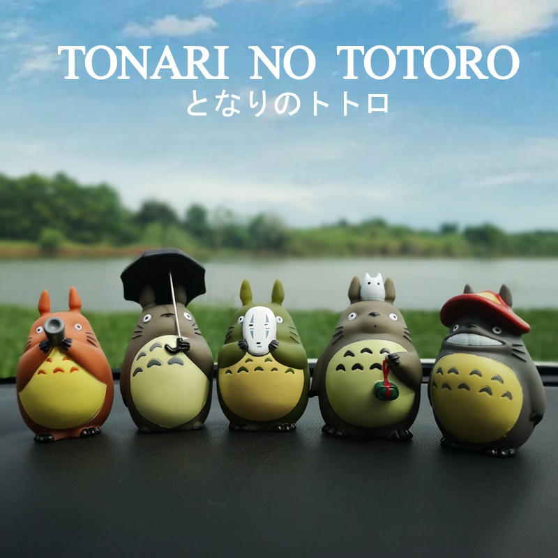 5Style 10cm Anime Hayao Miyazaki Studio Ghibli Totoro Figura No Face Man Q Versão Carro Decoração Figuras De Ação Em PVC Modelo Brinquedos Doll Kids Gifts em Oferta na Shopee