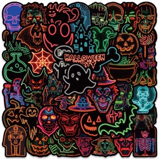 50Pcs Cartoon Funny Hallowmas Neon Light Skate À Prova D
