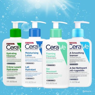 CeraVe 236ML Loção Corporal Hidratante Pele Seca Creme De Limpeza Profunda Com Ácido Hialurônico