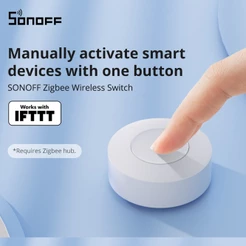 SONOFF SNZB-01P Interruptor Zigbee Sem Fio Inteligente Cena eWeLink Controle 2 Vias com TX Ultimate e NSPanel Pro
