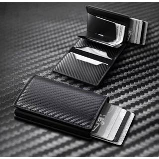 Saco Fino Anti-furto Saco de Cartão Anti-furto Fácil de Transportar Carteira Masculina Preto