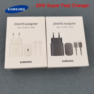Carregador Rápido Adaptável Original Samsung 25W USB TYPE C PD Adaptador De Carregamento 1M 3A Cabo Para Galaxy S20 S21 S22 S23 Ultra Z flip 3 4 5 Dobra