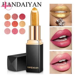 HANDAIYAN Batom À Prova D'água Nude Com Glitter De Longa Duração De Veludo Vermelho Sereia Sexy Brilhante Makup