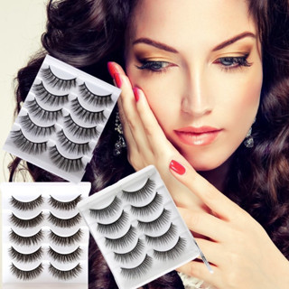 Kit 5 Paces Cílios Postiços Natural 3D-Super Effect Natural Bulky Cílios