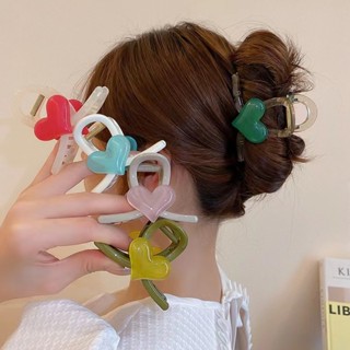 Acrílico Love Hair Clip Clip Sweet Fashionable Clip Clip exclusivo para tubarões All-Match High-End Hair Accessories Fêmea
