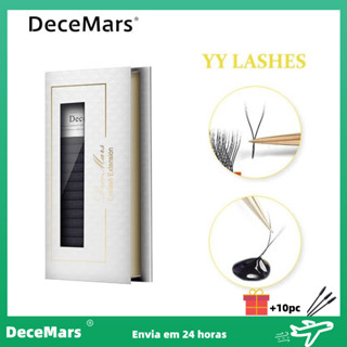 Cílios Decemars Y Original com Selo Volume Brasileiro Alongamento Tamanhos Mix e Individuais YY Extensão De Cilios Extensao.