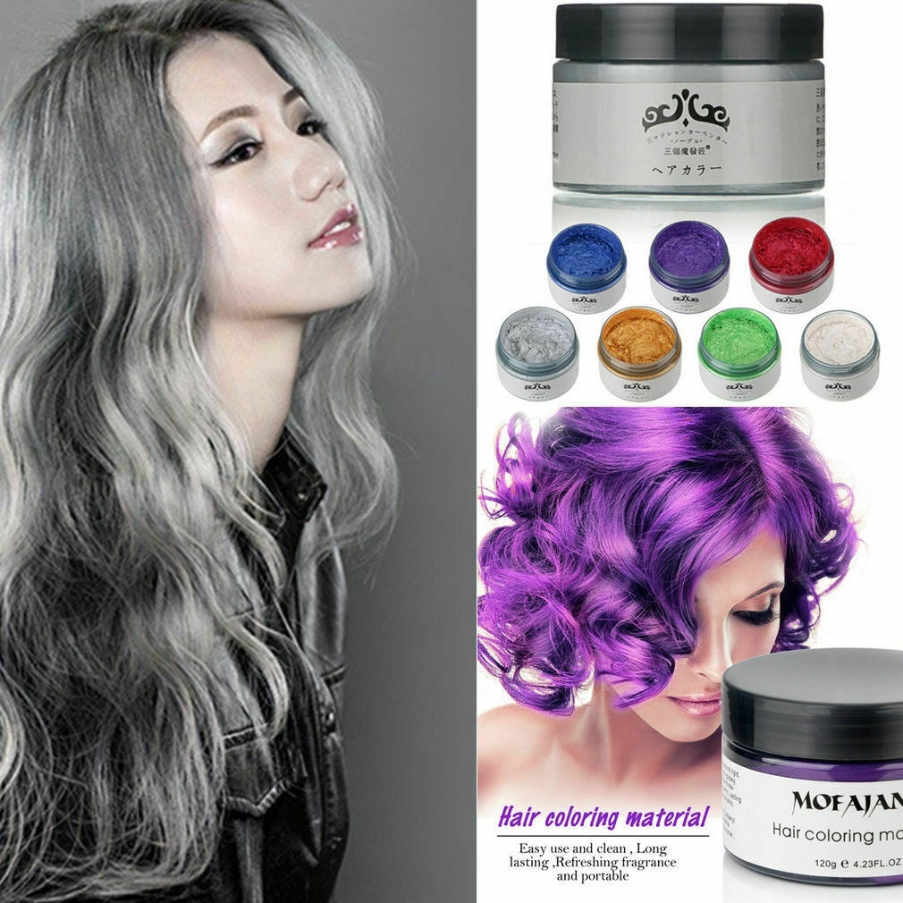 Creme De Pintura De Cera mofajang/Coloração Temporária/Cabelo DIY/Faça Você Mesmo 9 Cores Mochijang Pomada Colorida Imag