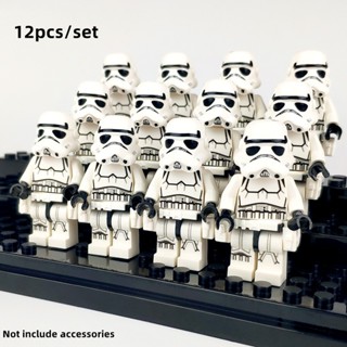 Imperial Stormtrooper 12pcs/set Star World Minifigures Building Blocks Acessórios Para Crianças Brinquedos Montados