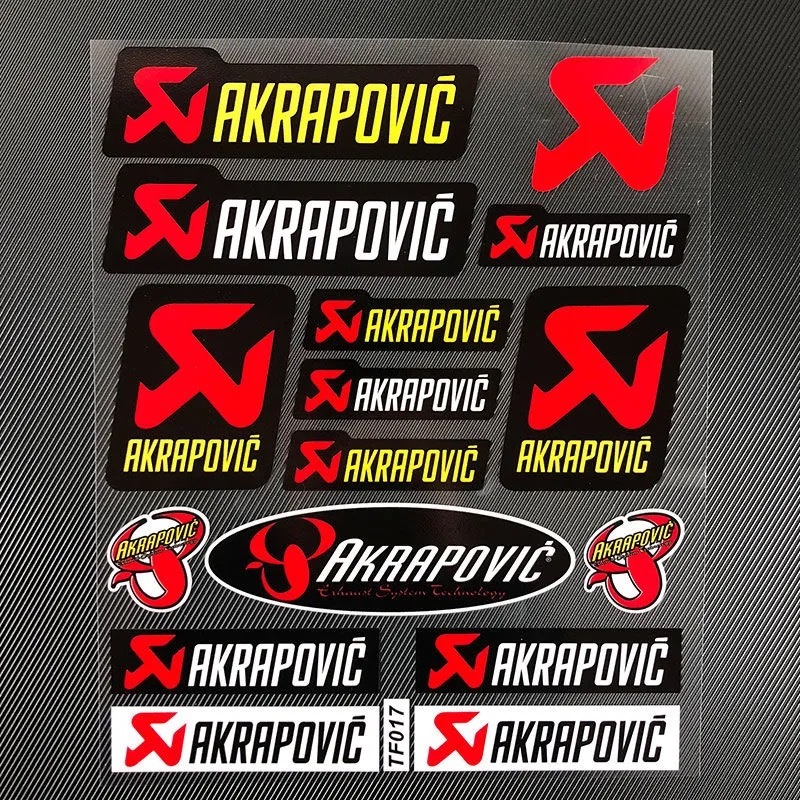 Motocicleta Akrapovic Adesivo Logotipo Silenciador Ponta Tubo 60x70mm Decalque Para Yamaha Honda Pcx Suzuki Xmax R6 2017