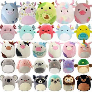 Squishmallows Stuffed Plushie Toys Axolotl Teal Verde Anastasia Rosa Coisas De Pelúcia Boneca Macia Almofada Para Menina