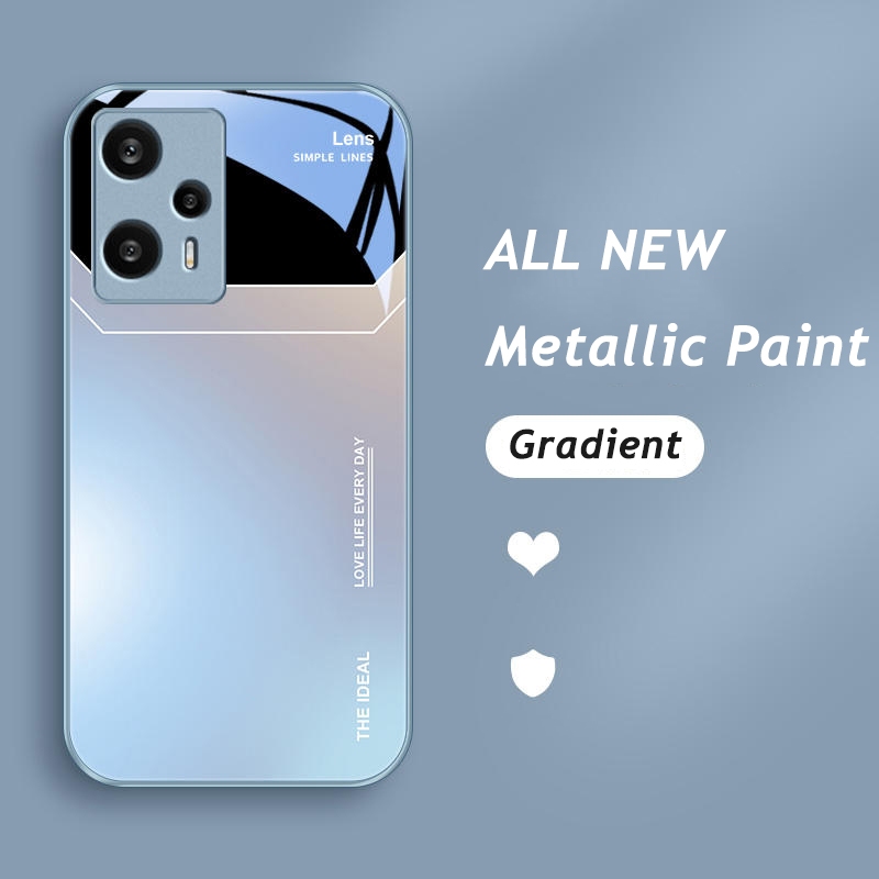 Moda De Luxo Gradiente Caso Para Xiaomi POCO F5 F4 F3 X3 M4 M3 GT Pro Vidro À Prova De Choque Volta Câmera Proteçã em Oferta na Shopee