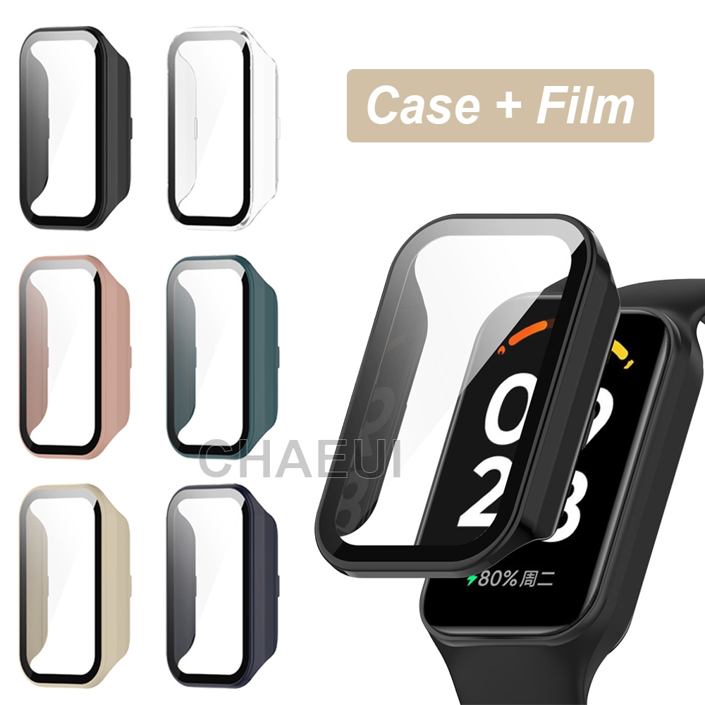 Protetor De Tela PC Capa Protetora Com Filme Completa Para Redmi Smart Band 3 2 / Xiaomi Smart Band 9 8 Active