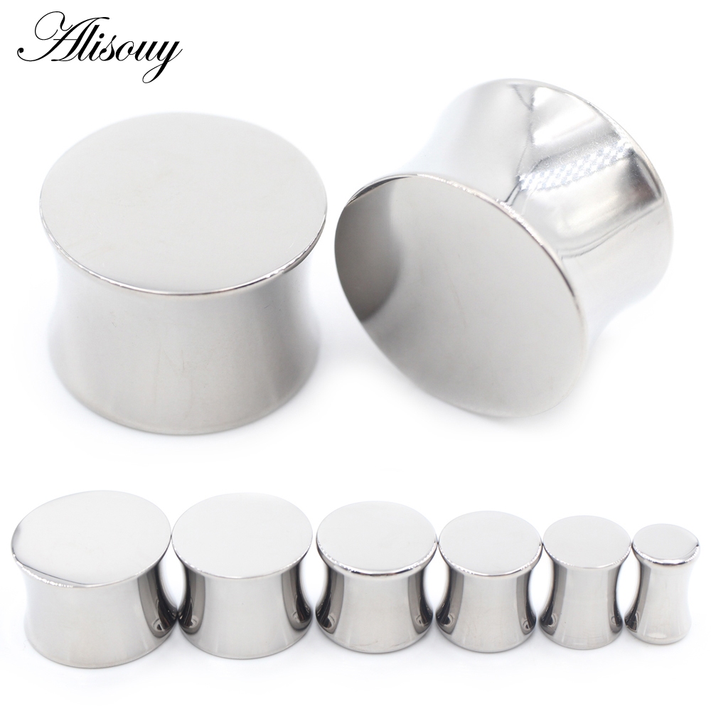 Alisouy 1 Peça G23 Túneis De Orelha De Polimento Sólido De Titânio Duplo Flared Plugs Expansor Maca Medidores Brincos Jóias De Corpo Piercing em Oferta na Shopee