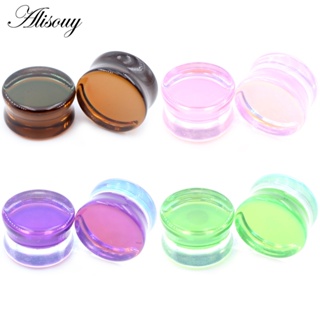 Alisouy 1 Peça 6mm-30mm Vidro Redondo Mulheres Homens Tampões De Ouvido Túneis Guages Maca Expansor Brincos Extensores Piercing Jóias Corporais em Oferta na Shopee