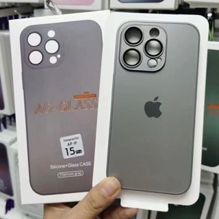 Nova Cor Caixa De Vidro Fosco Cinza Titânio AG Para Telefone IPhone 15 14 13 12 11 Pro Max 15plus Com Tampa De Filme De Lente Dura Protetora Anti-Impressão Digital Fosca E Riscos