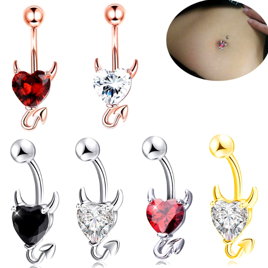 Zircônia Imp Botão De Barriga em Oferta na Shopee