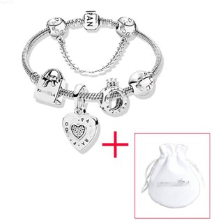march 5pcs Pingente Pulseira De Amor Com Silver 925 Charms (With Pouch)