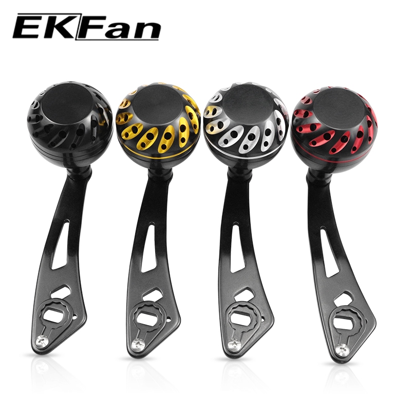 EKFan 90MM Fishing Reel handle Aluminum alloy for 8*5/7*4mm abu Daiwa shimano Baitcasting fishing reel parts