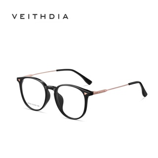 VEITHDIA New Ultra light TR90 + ALLOY Armação De Óculos Adequada Tanto Para Homens Quanto Mulheres Quadrados Anti-Luz Azul B5323 em Oferta na Shopee