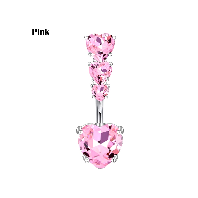 Jóias De Zircônia De Aço Inoxidável Botão Barriga De Anel Prego