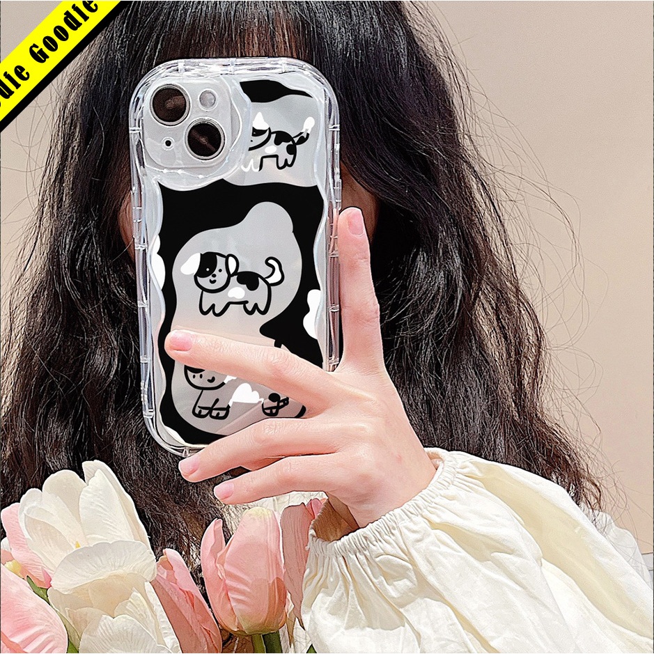 Capa para telefone Apple Phone Case Apple Phone Case Silicone Cor Sólida Niche ins Cow Coreano Japonês Adequado para iPhone15 Apple Adequado para Apple 14promax Phone Case 11 / 12 Water Ripple 13Pro Trendy x