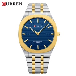 Relógio Masculino CURREN Marca Original Top Luxo Aço Inoxidável Simples Ultra Fino Pequeno Discador Casual Esportivo Quartzo Analógico À Prova D'água Adequado Para Estudantes 8444XS