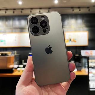 Capa De Telefone De Vidro Fosco De Alta Qualidade Com Protetor De Lente Para iPhone 15 14 13 12 11 Pro Max Plus