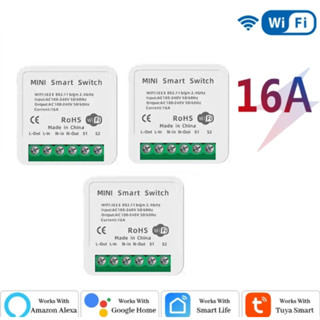 16A Tuya WiFi Smart Switch 2 Controle De Vida Mini Disjuntor Inteligente Útil Do Trabalho Com Alexa