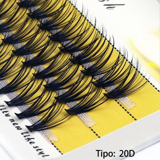 Cílios tufos 20D/30D C/D curl volume tufinhos naturais extensão 60tufos/caixa individuais 10D