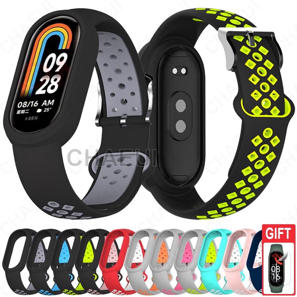 Pulseira TPU Respirável De Substituição De Correia De Silicone Para Xiaomi Mi Band 8 7 6 5 4 3