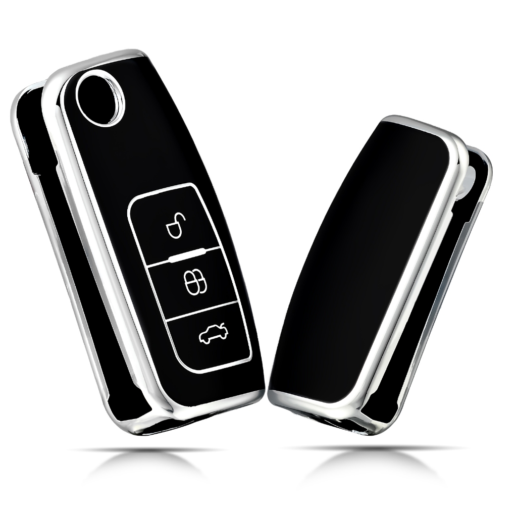 Capa De Chave Dobrável De Carro Para Ford Fiesta Foco 2 MK2 Mondeo Galaxy Falcon Ecosport Kuga Fuga B-Max C Eco Sport TPU Saco Tampa Shell Caso Keychain Proteger