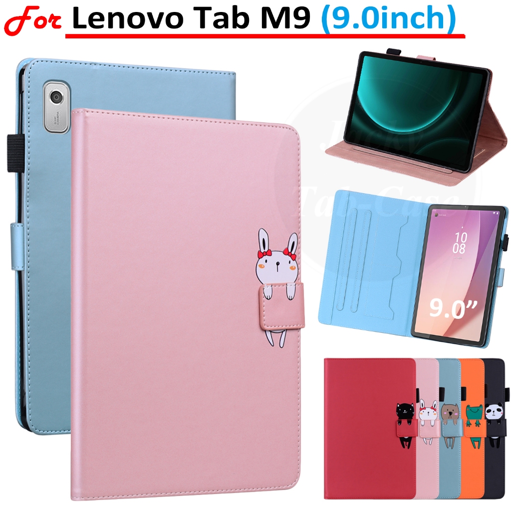 Para Lenovo Tab M9 9" TB310FU TB310XU TB-310XC Fashion Cute Cartoon Maleta Magnética De Couro PU Tampa Do Suporte Cartão em Oferta na Shopee