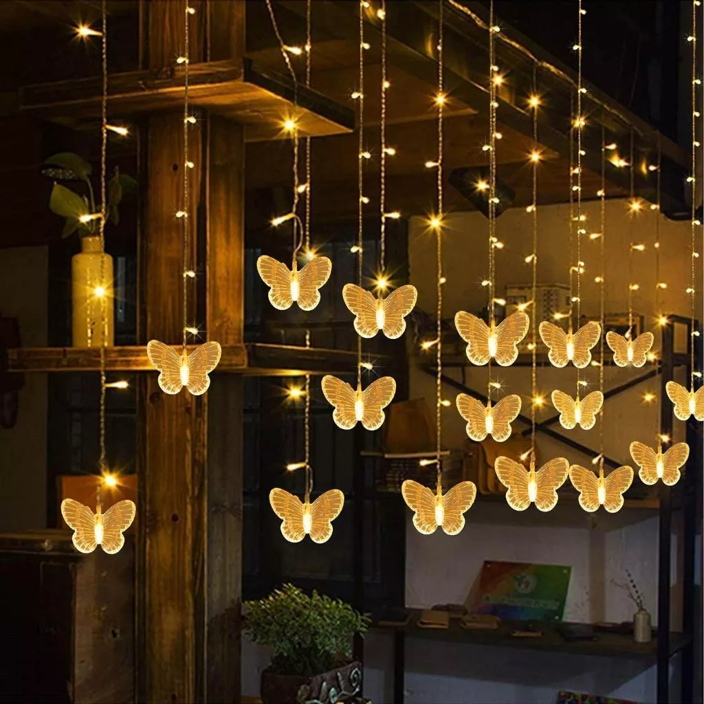 Luzes De Corda De Borboleta Para Festa De Casamento  Natal Decoração De Interiores  Fadas (Sem Bateria) — imagem 1