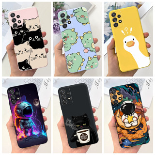 Estojo Samsung Galaxy A13 A13 4G SM-A135F Gato Fofo Dinoaur Astronauta Pato Cartoon Silicone Geléia De Macia Para Telefone