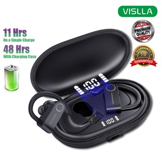 Fone de ouvido bluetooth, T7 PRO fone de ouvido sem fio, 11 horas de reprodução de música, Gancho auricular, Som estéreo de alta fidelidade, À prova d