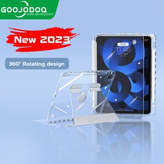 Goojodoq Acrílico Totalmente Transparente Caixa Para iPad Air 4 5 Pro 11 12.9 Capa 2022 10 " 2 8a 10a Geração 9